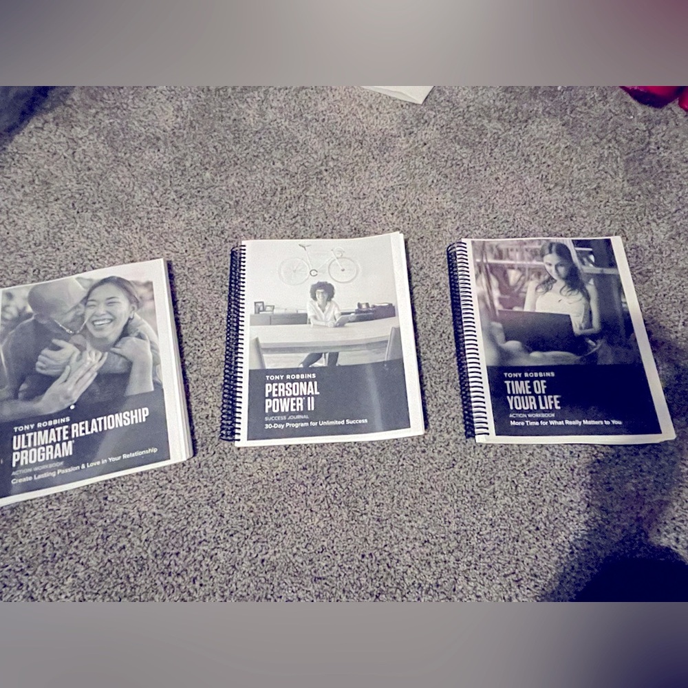 Tony Robbins never been used workbooks